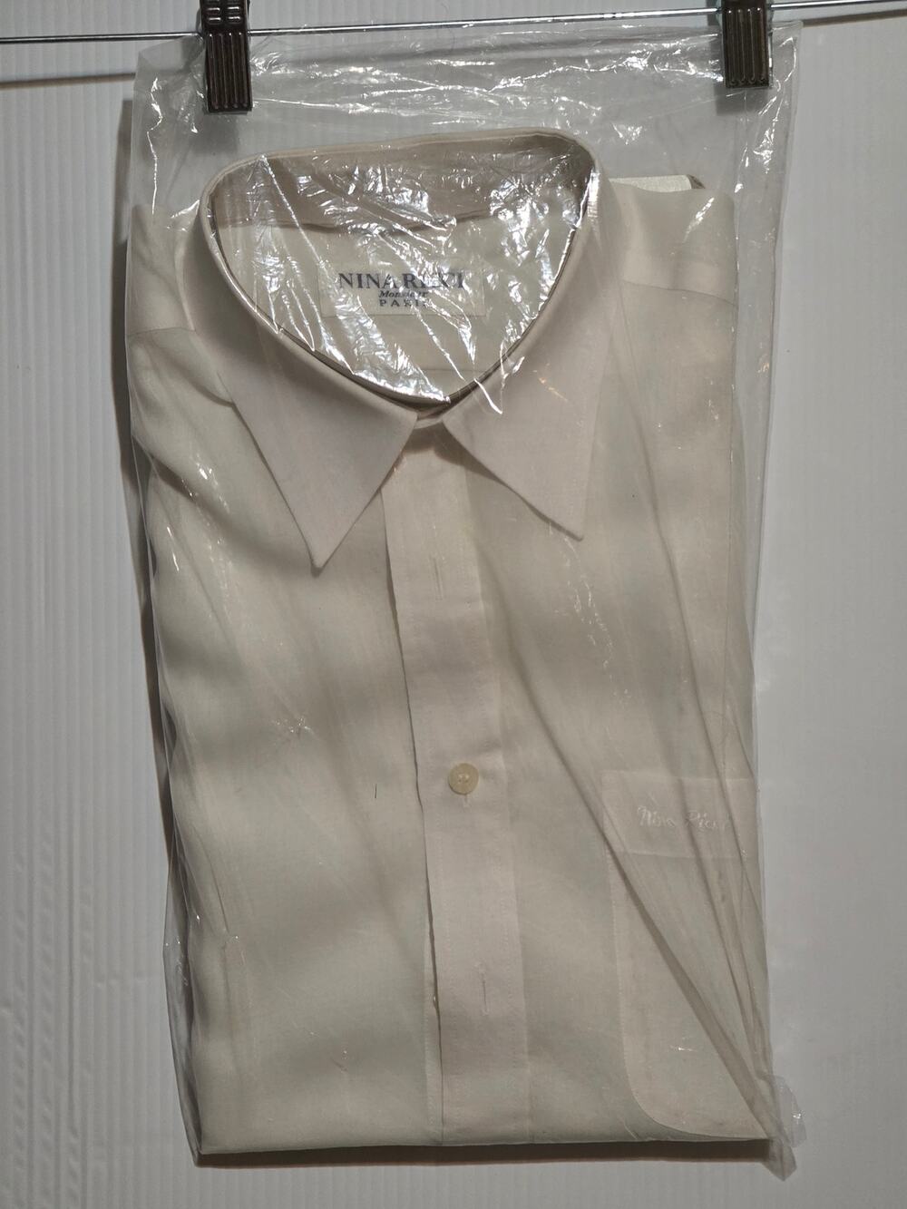 New ​Nina Ricci Size 40 White Dress Shirt Monsieur Paris Cotton Blend Career